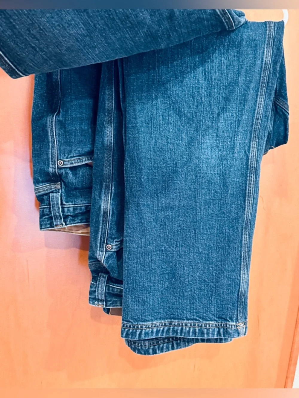 Duluth Trading Co Men's Straight Blue Denim Jeans W/Flex Fit Ballroom 40X32 X 2 - Picture 5 of 7
